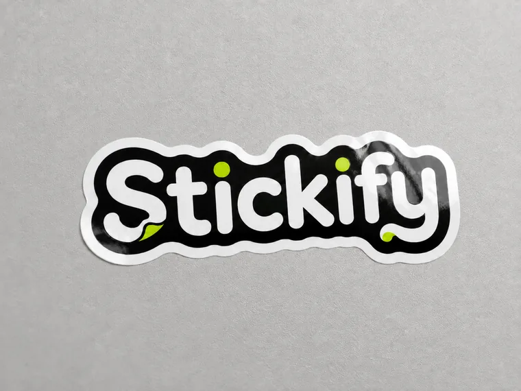 Adesivo Stickify em vinil brilho, com reflexo na superfície