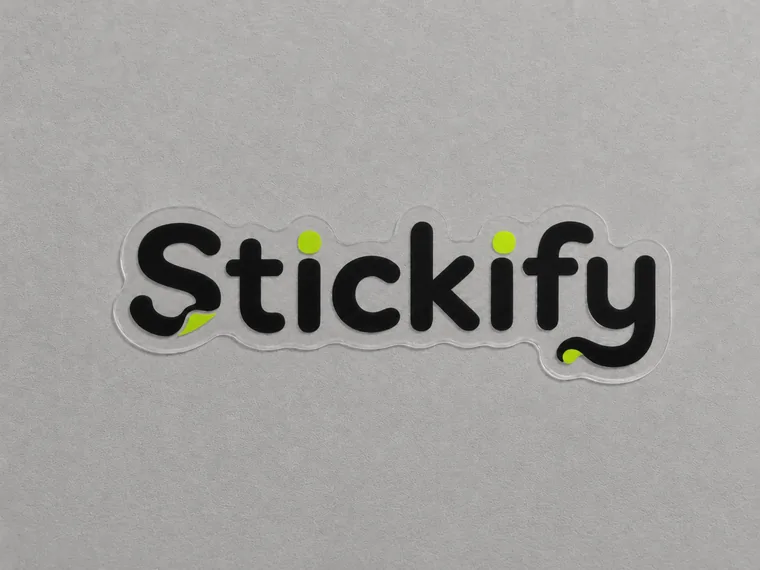 Adesivo Stickify em vinil transparente, com a superfície aparecendo através