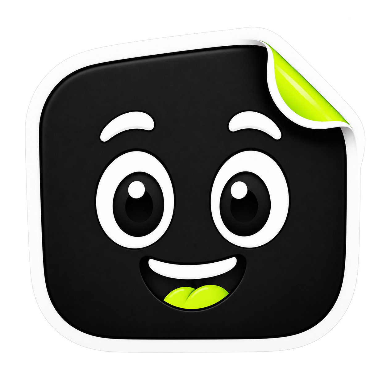 Adesivo quadrado com mascote Stickify